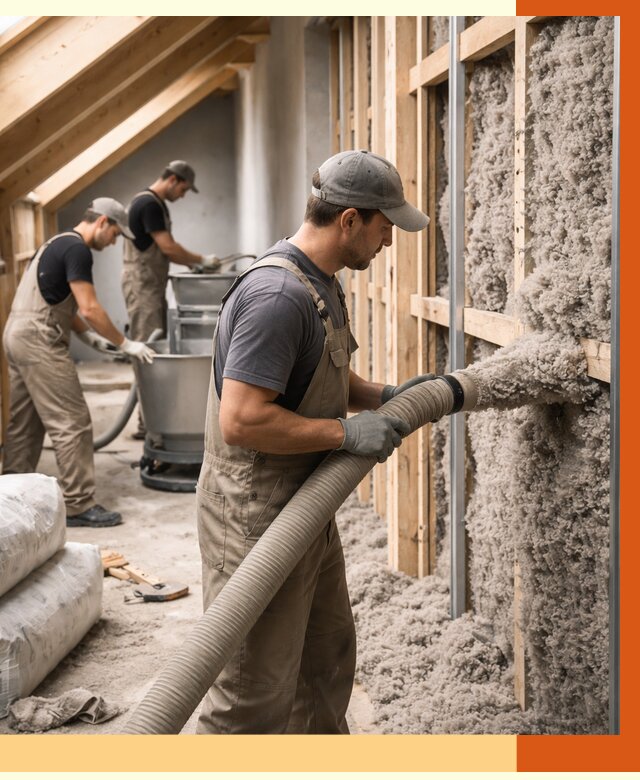 Утепление таунхауса эковатой в Надыме от 2283 руб./м² — монтаж и задувка | ТепломастерНдм