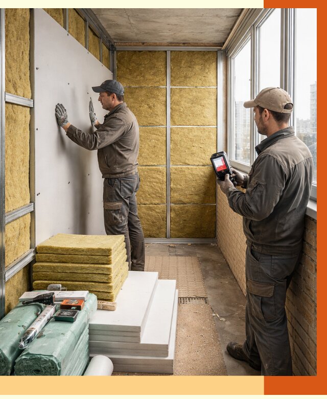 Утепление балкона в Надыме от 4670 руб. под ключ | ТепломастерНдм