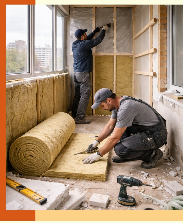 Утепление балкона под ключ в Надыме качественно и быстро