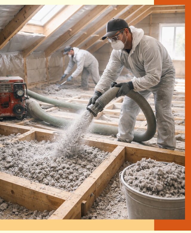 Утепление эковатой в Надыме от 3062 руб./м2 — монтаж и задувка | ТепломастерНдм